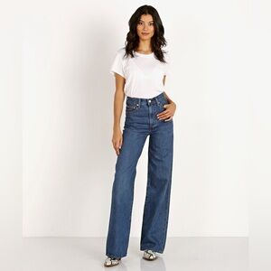 Levi's Ribcage Wide Leg Jeans in medium/dark blue